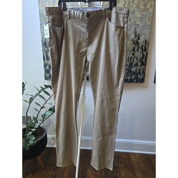 New Peter Millar Pants Mens 42x34 Blue Ultimate Sateen 5 Pocket Pant ME0B39 $158 - Picture 2 of 11